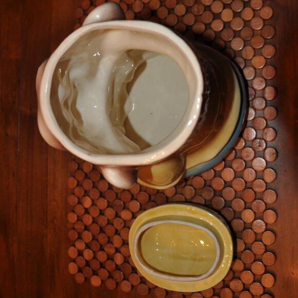 Vintage 1950s Roseville Robinson Ransbottom Jocko Monkey Bananas Cookie Jar 12" - Picture 6 of 8